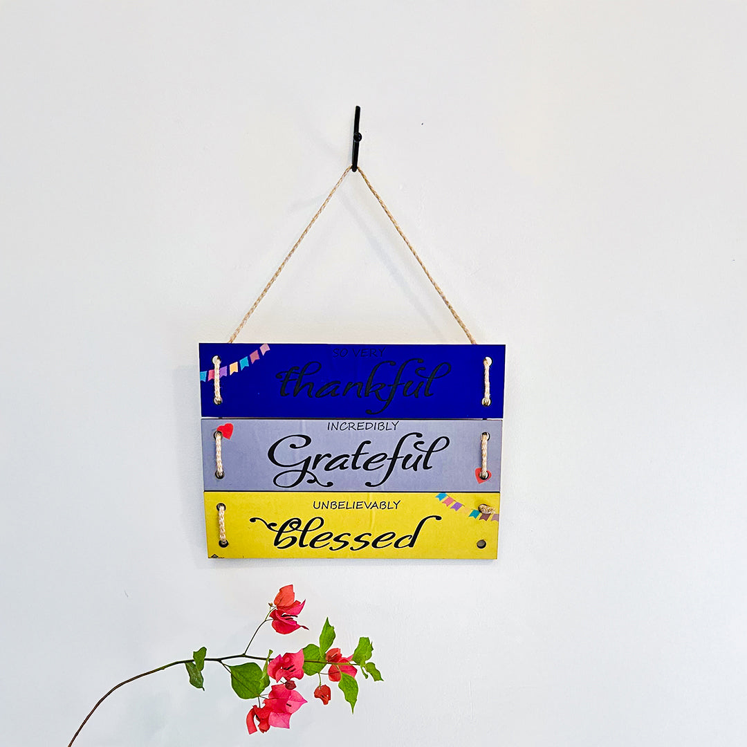 Thankful, Grateful, Blessed | Three Plank Hanging
