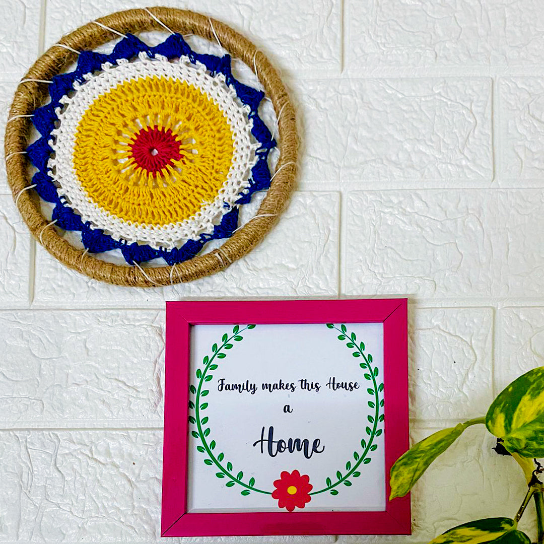 Family Makes The House A Home | Pink
