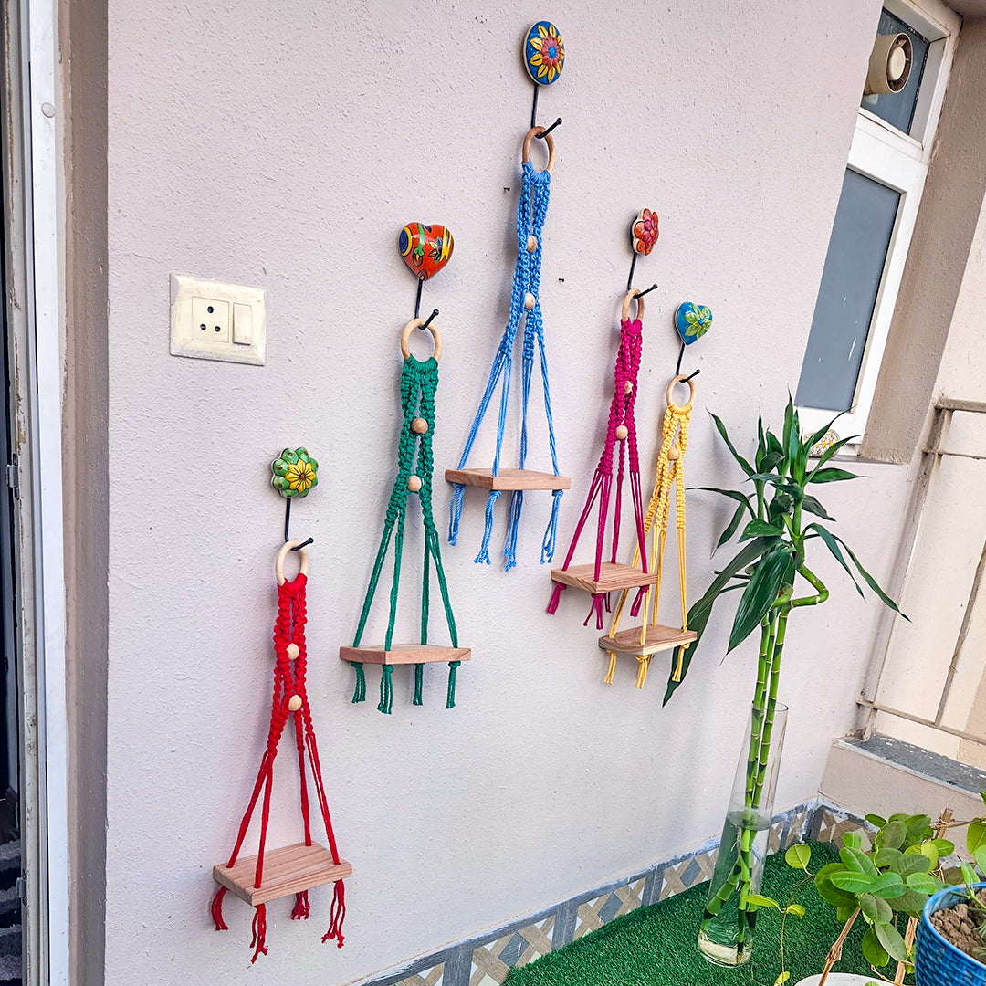 Boho Macrame Shelves (Set of 5)