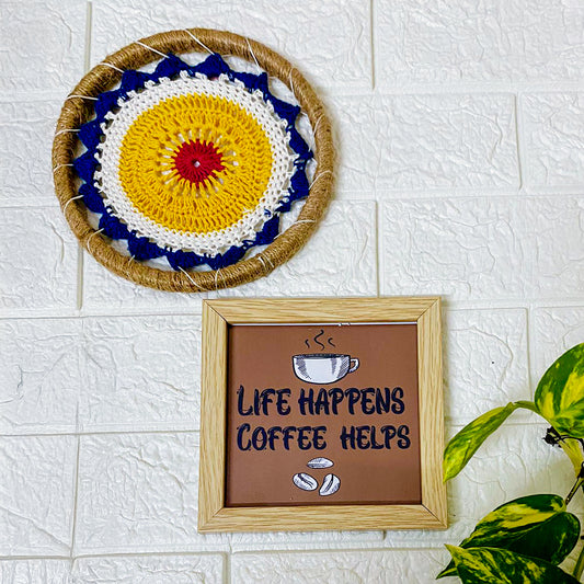 Life Happens Coffee Helps | Wood