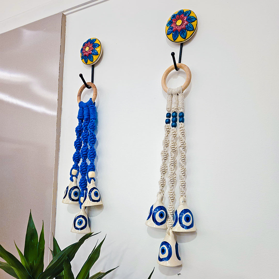 Evil Eye Windchime | White