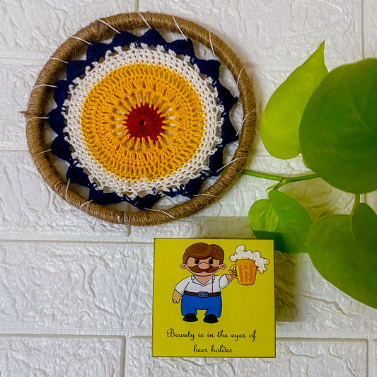 Beauty Is In The Eyes Of Beer Holder | Square Magnet