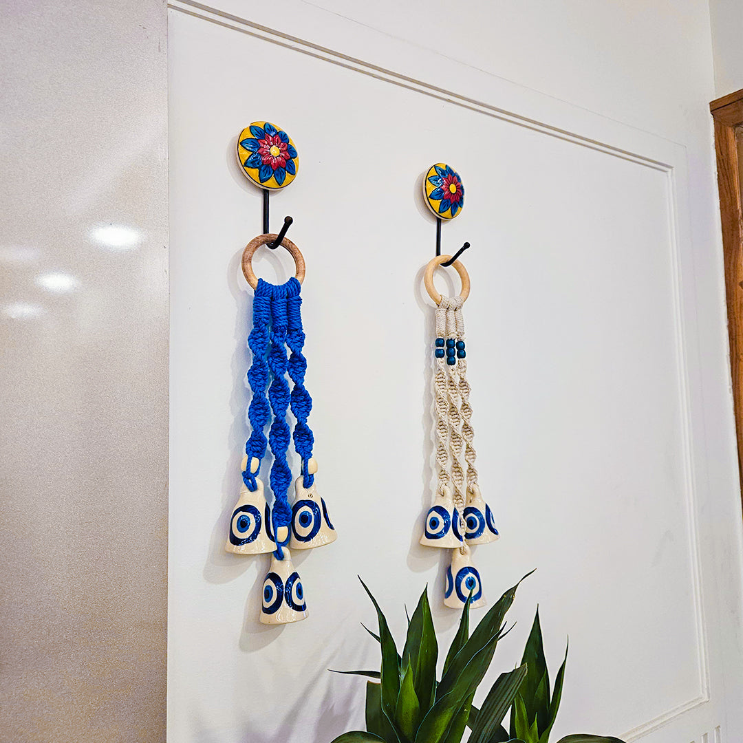 Evil Eye Windchime | White