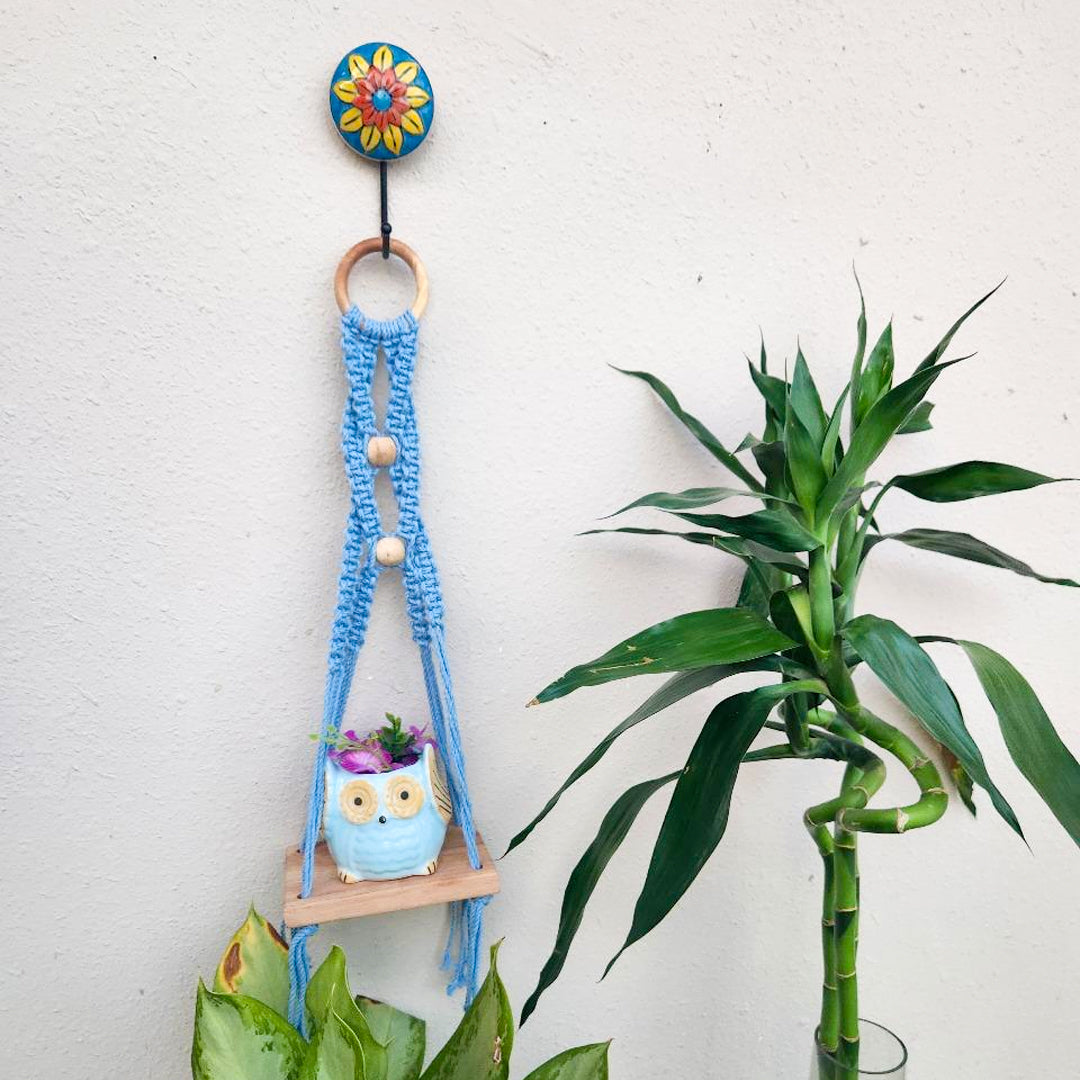 Macrame Shelf | Blue