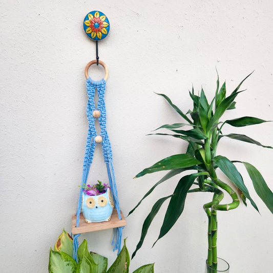 Macrame Shelf | Blue