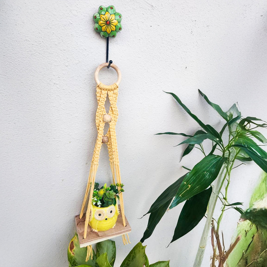 Macrame Shelf | Yellow