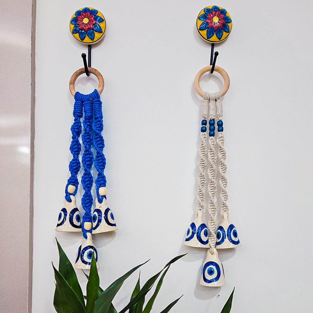 Evil Eye Windchime | White