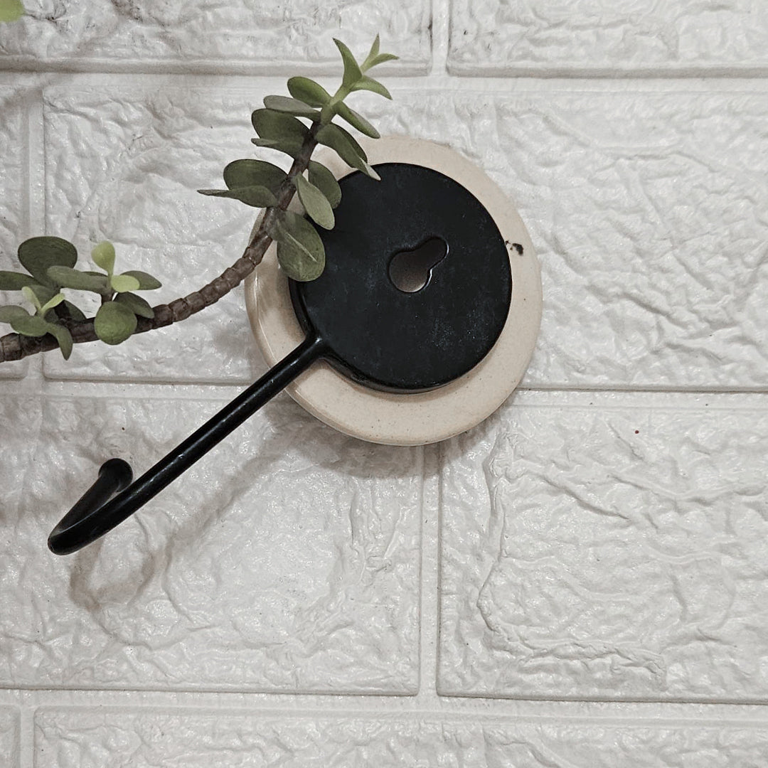 Ceramic Hook | Blue & Green Flower