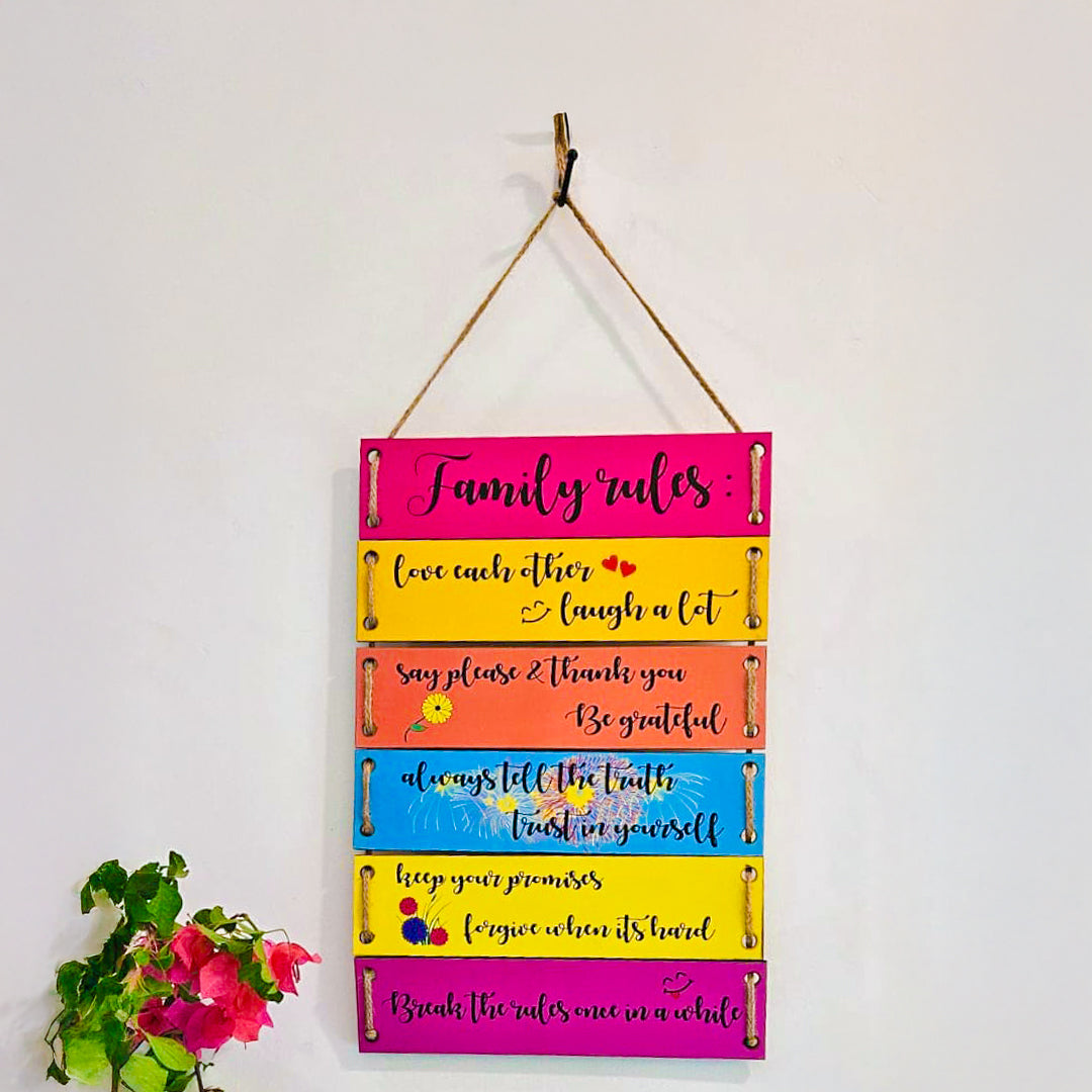 Family Rules | Six Plank Hanging