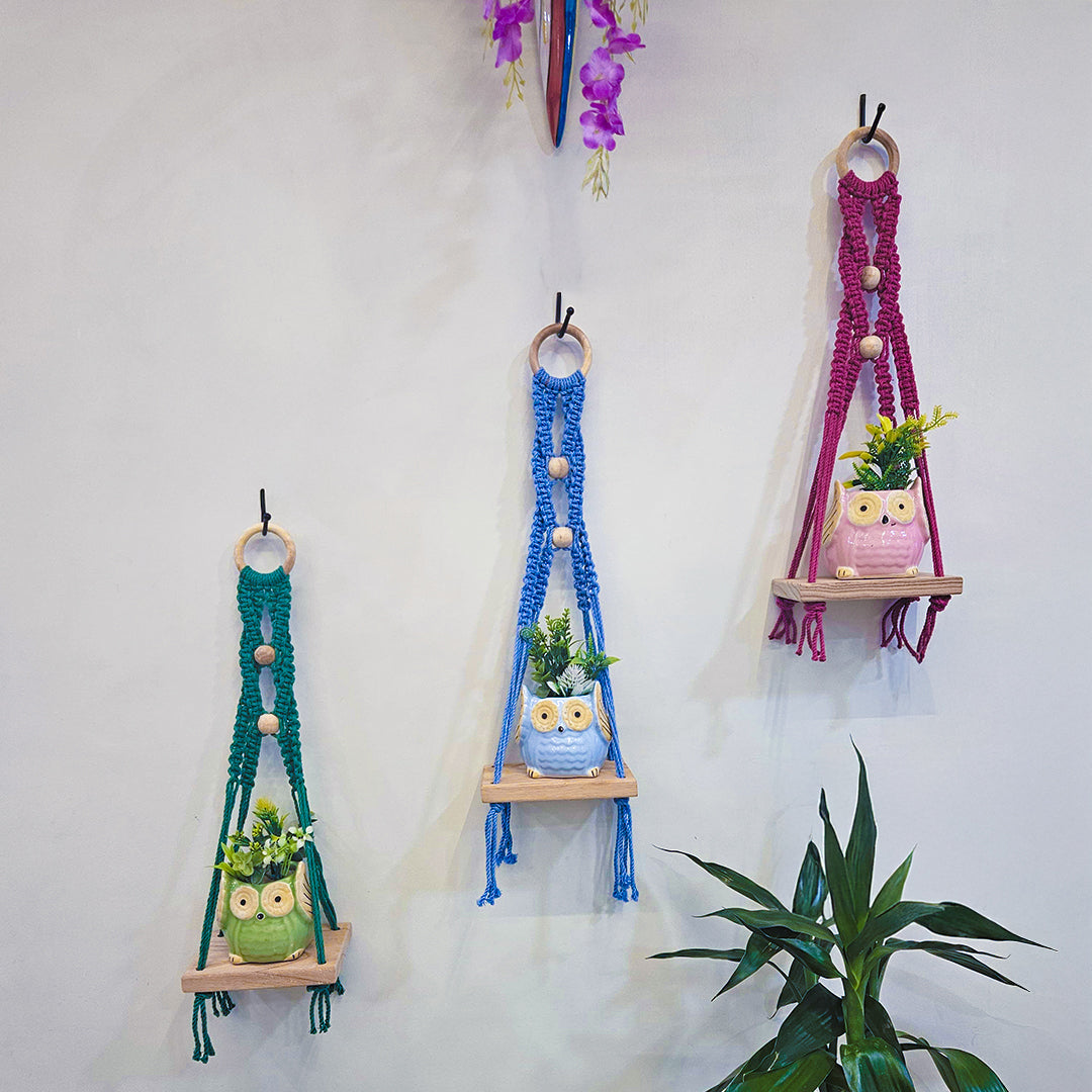 Boho Macrame Shelves (Set of 3)