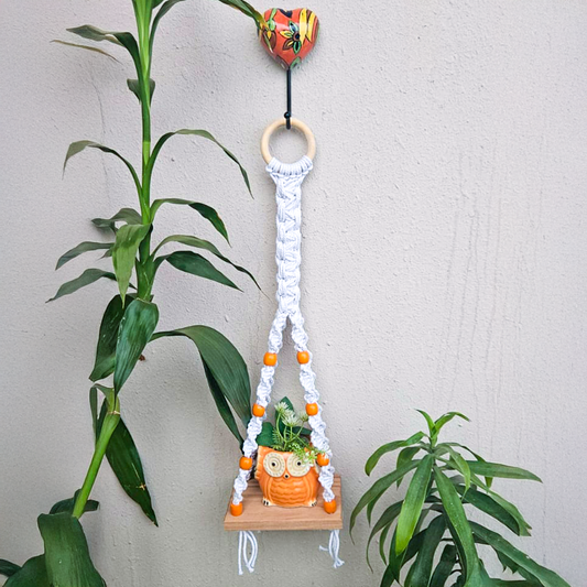 Infinity Macrame Shelves | Orange