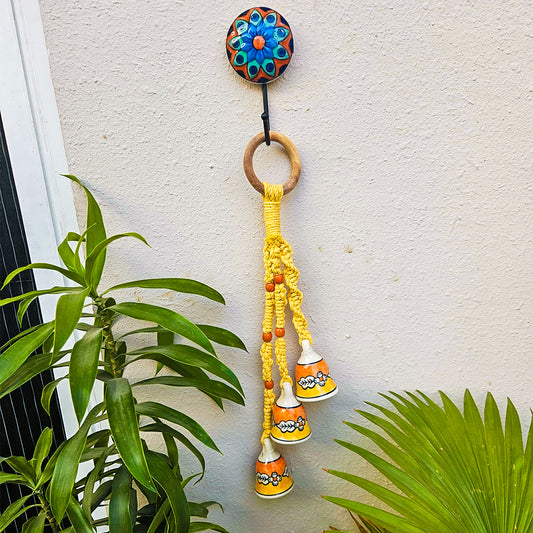 Macrame Bell | Yellow & Orange