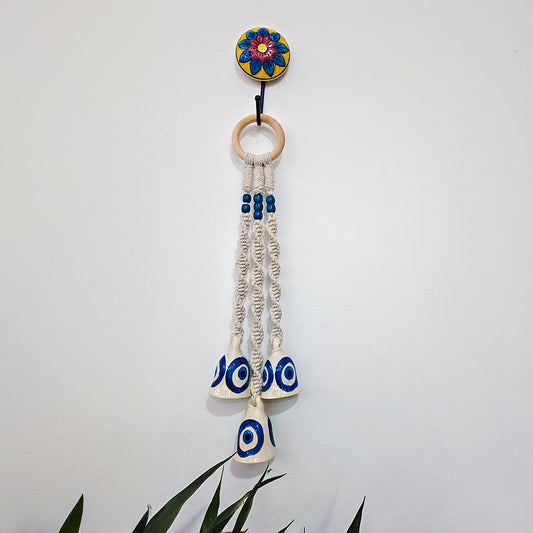 Evil Eye Windchime | White