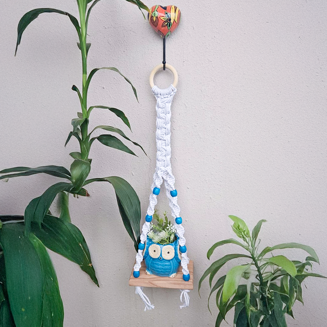 Infinity Macrame Shelves | Blue
