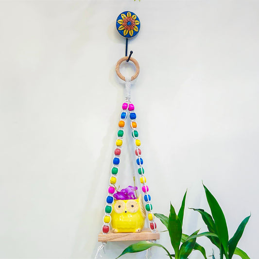 Beaded Boho Shelves | Yellow