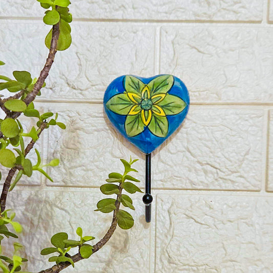Ceramic Hook | Blue Heart