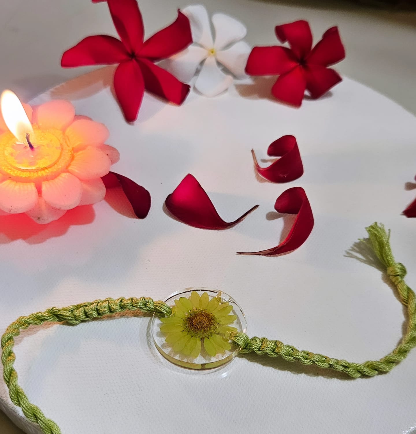 Green Flower Rakhi
