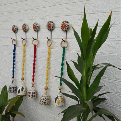 Ceramic Macrame bells | Set of 5